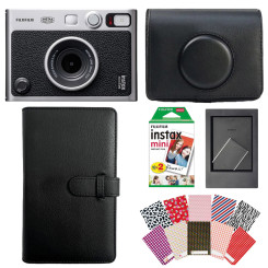 Набор камера моментальной печати Fujifilm Instax Mini Evo Hybrid Black + чехол + фотопленка 20 шт + фотоальбом 108 + наклейки 20 шт + фоторамка Набор камера моментальной печати Fujifilm Instax Mini Evo Hybrid Black + чехол + фотопленка 20 шт + фотоальбом 108 + наклейки 20 шт + фоторамка