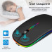 Бездротова миша Bluetooth, що перезаряджається з RGB підсвічуванням 2,4 ГГц Matte Black