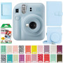 Набор камера моментальной печати Fujifilm Instax Mini 12 Pastel Blue + чехол + фотопленка 20 шт + фотоальбом 108 + наклейки 20 шт + фоторамка