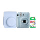 Набор камера моментальной печати Fujifilm Instax Mini 12 Pastel Blue + чехол + фотопленка 10 шт