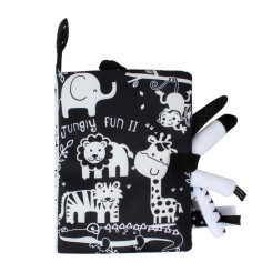 Розвиваюча книга шуршалка Black white forest