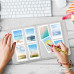 Фотоальбом для Fujifilm Instax Mini/EVO/Link/Liplay/Polaroid Hi-Print/Kodak Step/Mini Shot/Canon Ivy CLIQ/CLIQ+, для 256 фото, Голубой Фотоальбом для Fujifilm Instax Mini/EVO/Link/Liplay/Polaroid Hi-Print/Kodak Step/Mini Shot/Canon Ivy CLIQ/CLIQ+, для 256 фото, Голубой