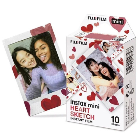 Фотопленка Fujifilm Instax Mini Film HeartSketch 10 шт Фотопленка Fujifilm Instax Mini Film HeartSketch 10 шт