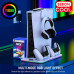 Підставка Staion світлодіодна охолоджуюча для PS5 White