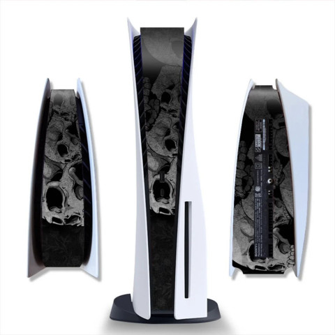 Виниловая наклейка SONGYI для Sony PlayStation PS5 Black skull