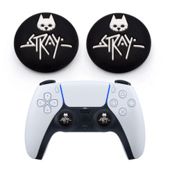 Силіконові накладки на стик для геймпадів Ps5/Ps4/Ps4 Pro/Xbox Serie X S/Xbox 360/One/Slim/Elite/E/Wii U 2 шт Black/White Cat Силіконові накладки на стик для геймпадів Ps5/Ps4/Ps4 Pro/Xbox Serie X S/Xbox 360/One/Slim/Elite/E/Wii U 2 шт Black/White Cat
