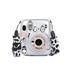 Чохол Fujifilm Instax Mini 11 Case Transparent +наклейки пінгвіни Чохол Fujifilm Instax Mini 11 Case Transparent +наклейки пінгвіни