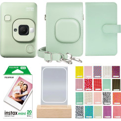 Набір камера моментального друку Fujifilm Instax Mini LiPlay Green + чохол + фотоальбом 108 + фотоплівка 20 шт + фоторамка світлодіодна + наклейки 20 шт Набір камера моментального друку Fujifilm Instax Mini LiPlay Green + чохол + фотоальбом 108 + фотоплівка 20 шт + фоторамка світлодіодна + наклейки 20 шт