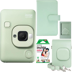 Набір камера моментального друку Fujifilm Instax Mini LiPlay Green + чохол + фотоальбом 108 + фотоплівка 10 шт + фоторамка Набір камера моментального друку Fujifilm Instax Mini LiPlay Green + чохол + фотоальбом 108 + фотоплівка 10 шт + фоторамка