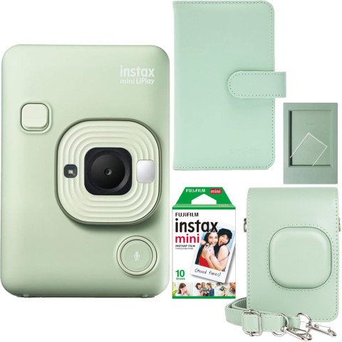 Набір камера моментального друку Fujifilm Instax Mini LiPlay Green + чохол + фотоальбом 108 + фотоплівка 10 шт + фоторамка Набір камера моментального друку Fujifilm Instax Mini LiPlay Green + чохол + фотоальбом 108 + фотоплівка 10 шт + фоторамка