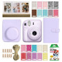 Набір камера моментального друку Fujifilm Instax Mini 12 Purple + чохол + фотоплівка 20 шт + фотоальбом 108 + наклейки 20 шт + фоторамка 3в1