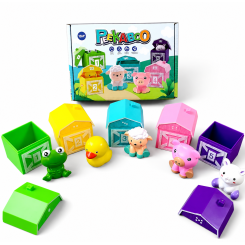 Развивающая игра Peekaboo 5 домиков, 5 фигурок, сортер по цвету, пальчиковый театр, Ферма Развивающая игра Peekaboo 5 домиков, 5 фигурок, сортер по цвету, пальчиковый театр, Ферма