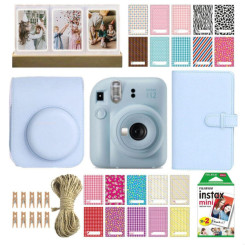 Набір камера моментального друку Fujifilm Instax Mini 12 Blue + чохол + фотоплівка 20 шт + фотоальбом 108 + наклейки 20 шт + фоторамка 3в1 Набір камера моментального друку Fujifilm Instax Mini 12 Blue + чохол + фотоплівка 20 шт + фотоальбом 108 + наклейки 20 шт + фоторамка 3в1