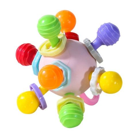 Игрушка-погремушка, прорезыватель зубов Ball Pink Игрушка-погремушка, прорезыватель зубов Ball Pink