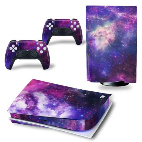 Вінілова наклейка для Sony PlayStation PS5 Purple Space