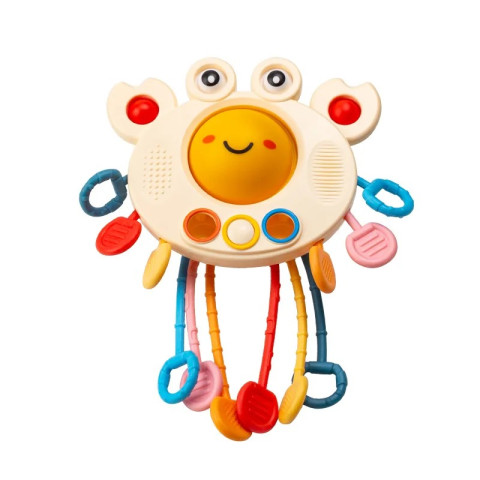 Детская игрушка Монтессори для сенсорного развития Happy Crab Beige