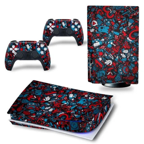 Вінілова наклейка для Sony PlayStation PS5 Graffiti