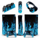 Виниловая наклейка для Sony PlayStation PS5 5 в 1 Blue flame Виниловая наклейка для Sony PlayStation PS5 5 в 1 Blue flame