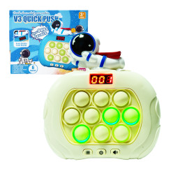 Електронна приставка консоль Quick Push Game приставка гри Pop It антистрес тик струм іграшка Astronaut beige 999 рівнів Електронна приставка консоль Quick Push Game приставка гри Pop It антистрес тик струм іграшка Astronaut beige 999 рівнів
