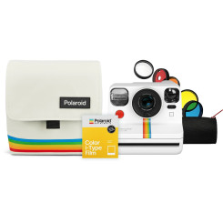 Набір камера миттєвого друку Polaroid Now + (White), сумка-чохол (White), фотоплівка 8 шт Набір камера миттєвого друку Polaroid Now + (White), сумка-чохол (White), фотоплівка 8 шт
