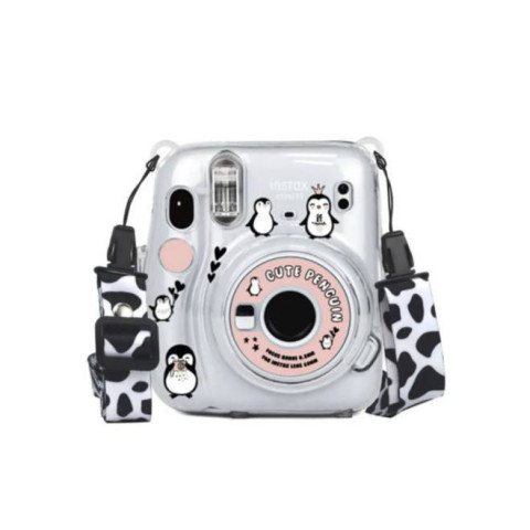 Чохол Fujifilm Instax Mini 11 Case Transparent +наклейки пінгвіни Чохол Fujifilm Instax Mini 11 Case Transparent +наклейки пінгвіни