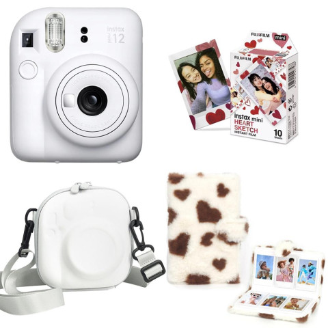 Набор камера моментальной печати Fujifilm Instax Mini 12 White + чехол + фотопленка 10 шт + фотоальбом 96 Набор камера моментальной печати Fujifilm Instax Mini 12 White + чехол + фотопленка 10 шт + фотоальбом 96
