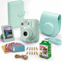Набір камера моментального друку Fujifilm Instax Mini 13 Lagoon Green + чохол + фотоплівка 20 шт + фотоальбом 108 + наклейки 20 шт + фоторамка Набір камера моментального друку Fujifilm Instax Mini 13 Lagoon Green + чохол + фотоплівка 20 шт + фотоальбом 108 + наклейки 20 шт + фоторамка