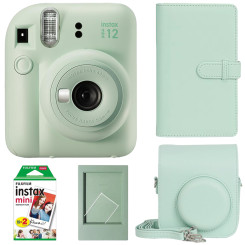 Набір камера моментального друку Fujifilm Instax Mini 12 Green + чохол + фотоплівка 20 шт + фотоальбом 108 + фоторамка Набір камера моментального друку Fujifilm Instax Mini 12 Green + чохол + фотоплівка 20 шт + фотоальбом 108 + фоторамка