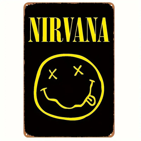 Металевий постер Nirvana 30х20 см Металевий постер Nirvana 30х20 см