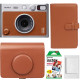 Набор камера моментальной печати Fujifilm Instax Mini Evo Hybrid Brown + чехол + фотопленка 20 шт + фотоальбом 108 + фоторамка
