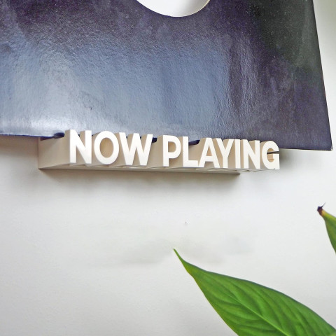 Полка для хранения виниловых пластинок Now Playing White
