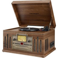 Вініловий програвач Crosley Musician Entertainment Centre, з радіо, CD/касетним програвачем, Aux-in та Bluetooth, горіхове дерево Вініловий програвач Crosley Musician Entertainment Centre, з радіо, CD/касетним програвачем, Aux-in та Bluetooth, горіхове дерево