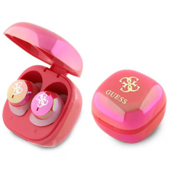 Навушники Guess Bluetooth TWS + док-станція Iridescent 4G Fuschia Навушники Guess Bluetooth TWS + док-станція Iridescent 4G Fuschia