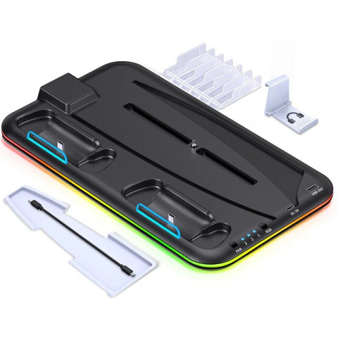 Подставка Staion светодиодная охлаждающая для PS5 Black Подставка Staion светодиодная охлаждающая для PS5 Black