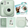 Набір камера моментального друку Fujifilm Instax Mini 12 Green + чохол + фотоплівка 10 шт + фотоальбом 64 + фоторамка