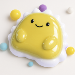 Игрушка антистресс Веселое Облачко, сквиши, жвачка-тянучка, 7.5 см Желтый