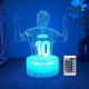 3D светодиодный ночник для комнаты Messi Football player, 16 сменных режимов + пульт управления, основа светящая 3D светодиодный ночник для комнаты Messi Football player, 16 сменных режимов + пульт управления, основа светящая