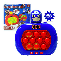 Електронна приставка консоль Quick Push Game приставка гри Pop It антистрес тик струм іграшка Captain America 999 рівнів Електронна приставка консоль Quick Push Game приставка гри Pop It антистрес тик струм іграшка Captain America 999 рівнів