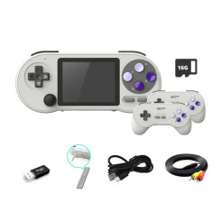 Портативная игровая консоль DATA FROG SF2000, 2 контроллера, 6000 игр White Портативная игровая консоль DATA FROG SF2000, 2 контроллера, 6000 игр White