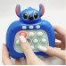Электронная приставка консоль Quick Push Game приставка игры Pop It антистресс тик ток игрушка Stitch Blue