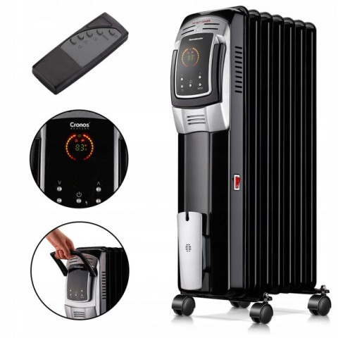 Масляный радиатор CRONOS HEATERS 2500 Вт Black Масляный радиатор CRONOS HEATERS 2500 Вт Black