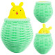 Іграшка стискувач антистрес зайчик у кошику 10 см Green/Yellow