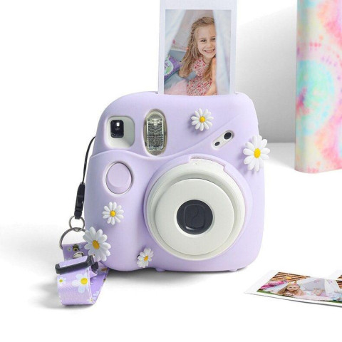 Чехол Polaroid Mini7 Instant Film Case Purple Flowers