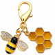 Брелок с карабином «Bee Yourself» Пчела, металлический, декоративная подвеска для ключей и сумки Брелок с карабином «Bee Yourself» Пчела, металлический, декоративная подвеска для ключей и сумки