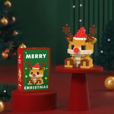 Новогодний конструктор Олень, 166 детали Новогодний конструктор Олень, 166 детали
