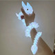 Іграшка антистрес 3D-друкований рухомий Дракон - декоративна фігурка з PLA, 29 см (світиться у темряві), Білий
