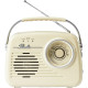 Портативное радио в стиле ретро с аккумулятором, Bluetooth, AM/FM Beige