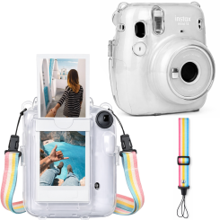 Чехол Fujifilm Instax Mini 12 Case прозрачный, Радуга