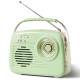 Портативное радио в стиле ретро с аккумулятором, Bluetooth, AM/FM Light Green