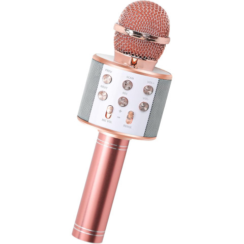 Мікрофон для караоке Bluetooth WSTER WS-858 Pink